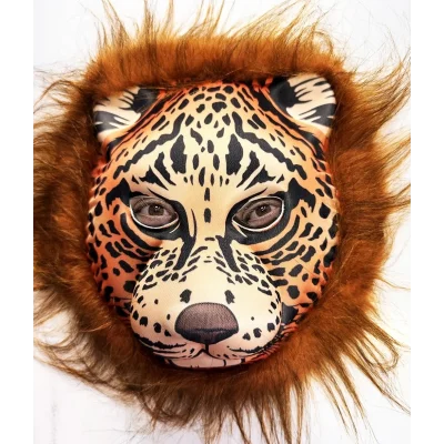 BUĞZ Kahverengi Saçlı Yeleli Aslan Maskesi Eva Mega Peluş 37 No