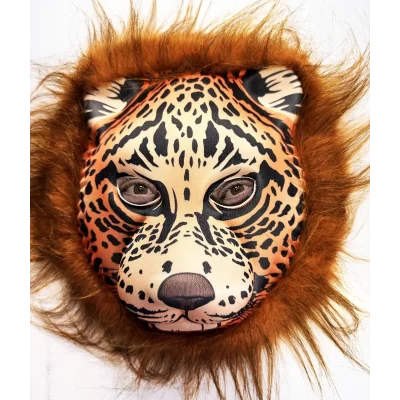  Kahverengi Saçlı Yeleli Aslan Maskesi Eva Mega Peluş 37 No