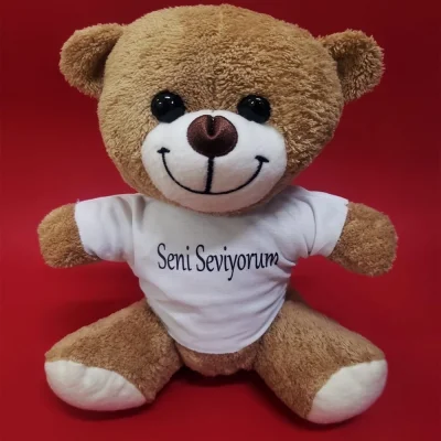 BUĞZ Kahverengi Seni Seviyorum Tişörtlü Ayı