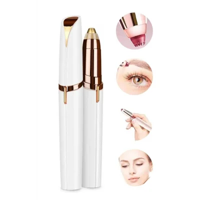 BUĞZ Kalem Tipi Taşınabilir İnce Uçlu Yüz Için Tüy Alıcı Kaş Bıyık Epilasyon Aleti (Pil Dahildir)