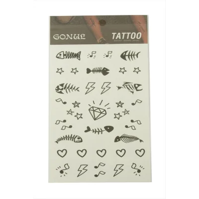 BUĞZ Kalp Balık Tattoo Dövme Sticker