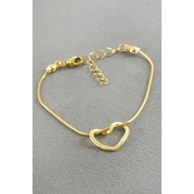 BUĞZ Kalp Çelik Bileklik