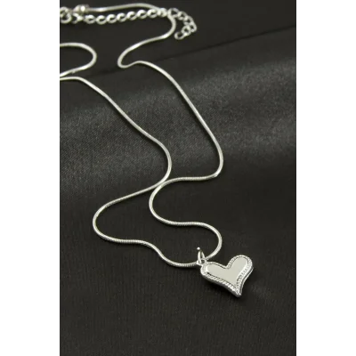BUĞZ Kalp Çelik Kolye