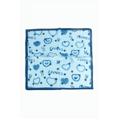 BUĞZ Kalp Desenli Zr Şifon Fular 50*50 cm