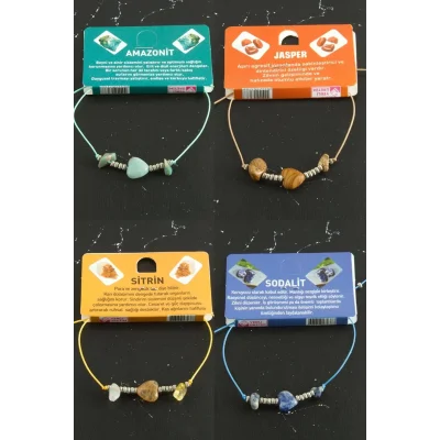  Kalp Karışık Doğaltaş Bileklik