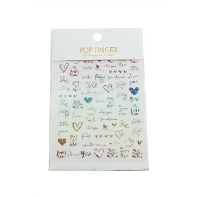 BUĞZ Kalp Yazılı Tattoo Dövme Sticker