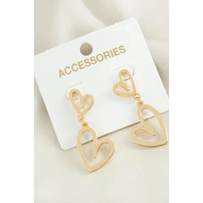  Kalp Yeni Sezon Metal Küpe