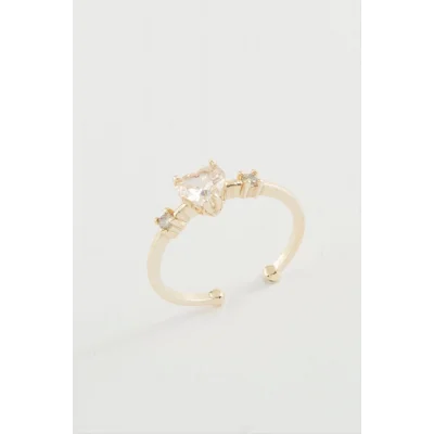  Kalp Zirkon Taşlı Yüzük