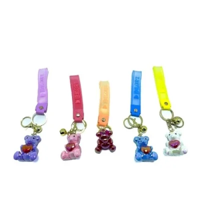  Kalpli Ayıcık Silikon Anahtarlık