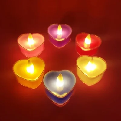 BUĞZ Kalpli Tealight Pilli Mum