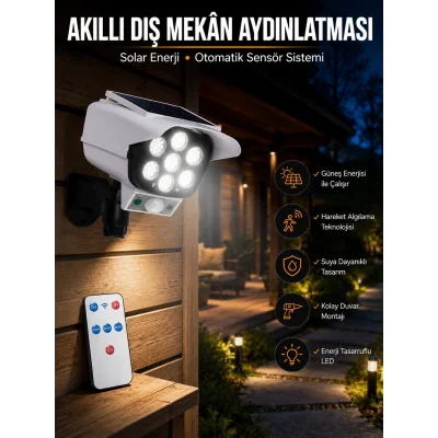 BUĞZ KAMERA GÖRÜNÜMLÜ SOLAR LAMBA