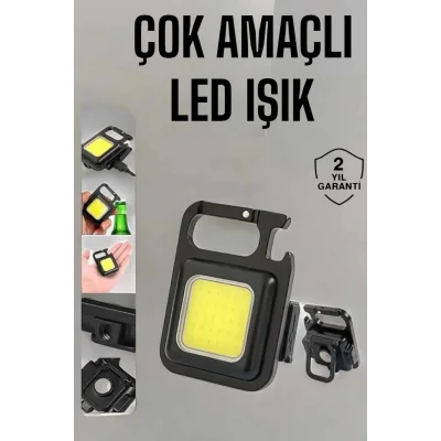  Kamp Işığı Çok Fonksiyonlu Taşınabilir Anahtarlık Kapak Açma Manyetik Özelliği