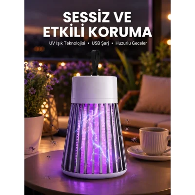 BUĞZ Kamp ve Bahçe İçin Şarjlı Böcek Kovucu Lamba