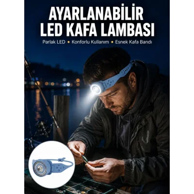 BUĞZ Kampçı Kafa Lambası Su Geçirmez Çok Modlu LED Yeni Nesil