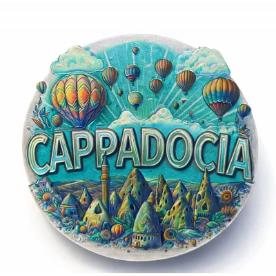 BUĞZ Kapadokya Temalı Silikon Buzdolabı Magneti Model 6