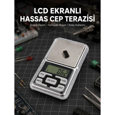 BUĞZ Kapaklı Dijital Cep Terazisi Hassasiyet 300 Gr Yeni Nesil