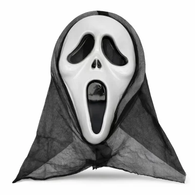 BUĞZ Kapşonlu Çığlık Maskesi Scream Maskesi - Hayalet Maskesi 33x21 Cm