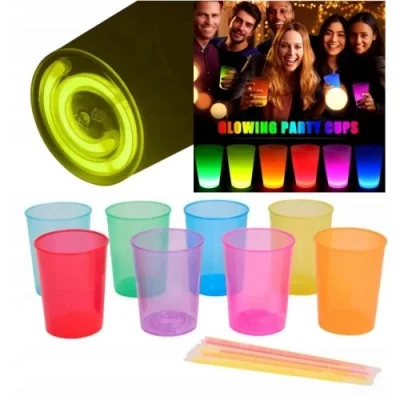  Karanlıkta Yanan Mega Glow Bardaklar 8 Adet