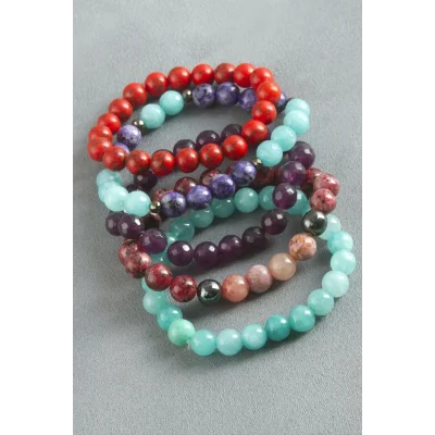 BUĞZ Karışık Ceyt Doğaltaş Bileklik