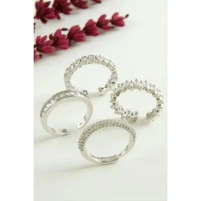  Karışık Lüks Baget Zirkon Taşlı Yüzük