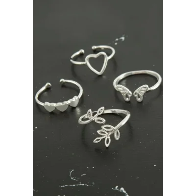  Karışık Lüx Çelik Eklem Yüzük 1 Adet