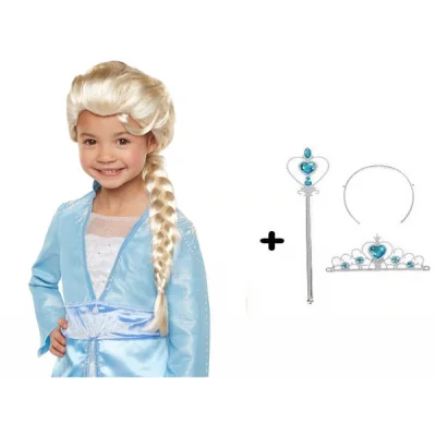 BUĞZ Karlar Ülkesi Frozen Elsa Kostüm Seti Çocuk Boy