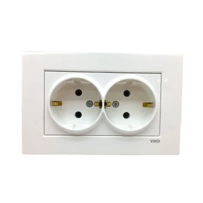 BUĞZ Karre 2li Topraklı Priz  Bx40