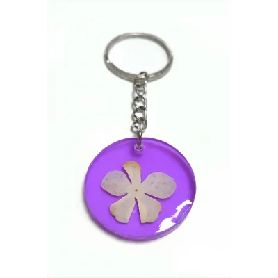  Kartopu Çiçeği Papatya Epoksi Anahtarlık