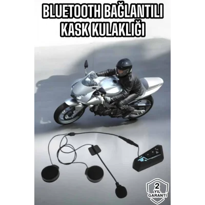  Kask Kulaklığı Motosiklet Intercom Interkom Dinleme Konuşma Özellikli Su Geçirmez