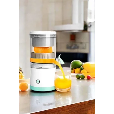  Katı Meyve Sıkacağı Taşınabilir USB Şarjlı Pratik Paslanmaz Çelik Bıçaklı