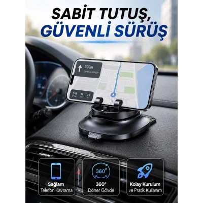 BUĞZ Katlanabilir Araç İçi Telefon Tutucu Gizli Numaratörlü Telefon Standı
