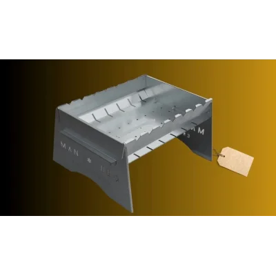 BUĞZ Katlanabilir Mangal - Portatif Katlanabilir Kamp ve Piknik Mangalı 1 MM Kalınlık