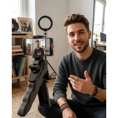 BUĞZ Katlanabilir Telefon Standı Mini Tripod Masaüstü Video Çekim Tutucu