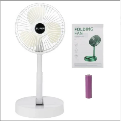 BUĞZ Katlanır Teleskopik Zemin Fanı Yaz Sessiz Öğrenci Masaüstü Fan Usb Şarj Edilebilir Taşınabilir Ev Mini Hava Soğutucu - Lisinya