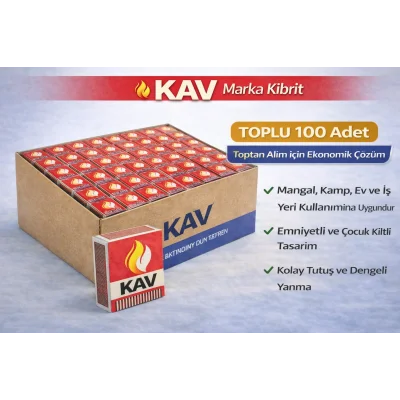 BUĞZ KAV Marka Kibrit Emniyetli Çocuk Kilitli 100 Adet