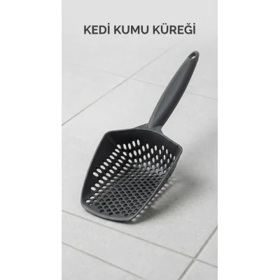 BUĞZ Kedi Kumu Eleme Küreği, Çevre Dostu Malzeme ve Ergonomik Tasarımla Temizlik İçin Uygun