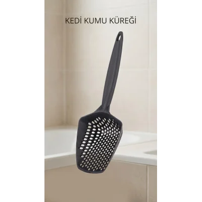 BUĞZ Kedi Kumu Eleme Küreği Sık dokuma gövde ve geniş tutacaklı temizlik aracı