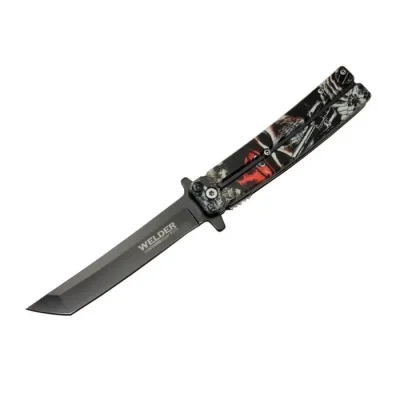 BUĞZ Kelebek Çakı Tanto 22,5 Cm , Kemerlikli