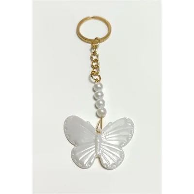  Kelebek İnci Anahtarlık