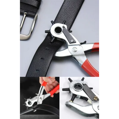  Kemer Delme Makinası Pratik 6 Başlıklı Kemer Delme Aleti Metal Kemer Delme Aparatı