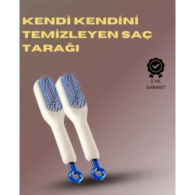 BUĞZ Kendini Temizleyen Masajlı Saç Tarağı – Anti-statik, Ergonomik Tasarım