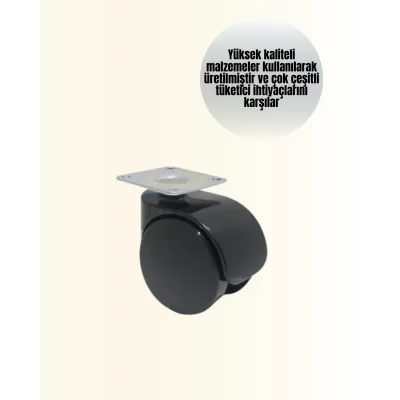 BUĞZ Kilitsiz Mobilya Tekerleği 6 cm 4 Adet Dayanıklı Tasarım - BUĞZ