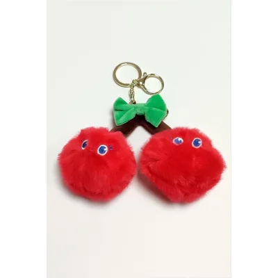  Kiraz Peluş Ayıcık Anahtarlık 1 Adet