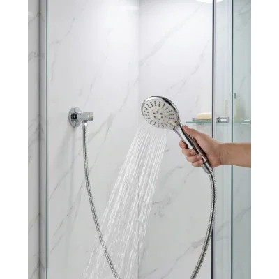 BUĞZ Kireç Önleyici El Duşu Seti Spiral Duş Hortumu Hareketli Duş Askısı