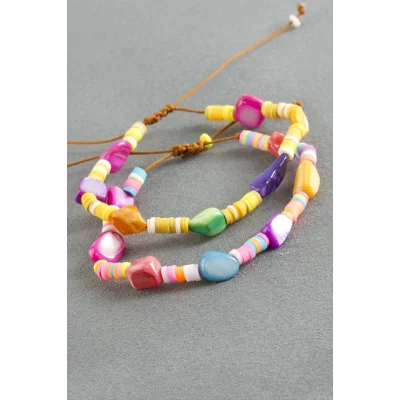 BUĞZ Kırık Doğaltaş Fimo Boncuk Bileklik