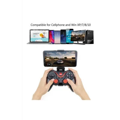 BUĞZ Kırmızı Bluetooth bağlantılı gamepad, PC uyumlu, telefona takılabilir oyun kolu - Elektronik