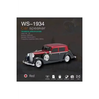 BUĞZ Kırmızı bluetooth hoparlör şarjlı, FM radyo, SD kart, USB, çoklu bağlantı, 1 yıl garantili