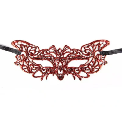 BUĞZ Kırmızı Dantel Masquerade Maskesi 9 No