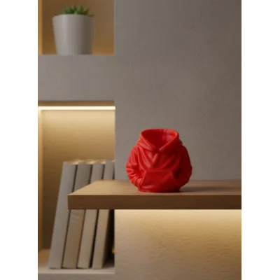 BUĞZ Kırmızı Hoodie Kalemlik 10x10 cm Masa Üstü Düzenleyici