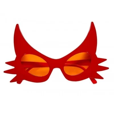  Kırmızı Renk Bıyık Tasarımlı Kedi Gözlüğü